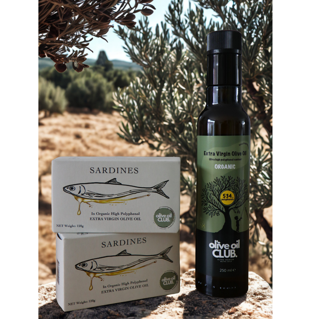Olive oil and sardines package deal
